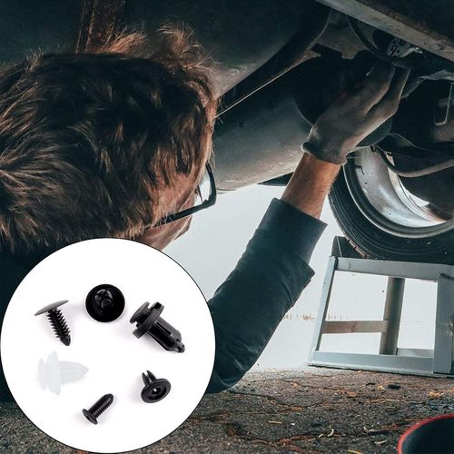 Lot de 100 clips de fixation en plastique pour voiture avec outil de suppression
