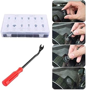 Lot de 100 clips de fixation en plastique pour voiture avec outil de suppression