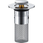 Crépine lavabo,attrape-cheveux,installation sans outil,panier anti-obstruction en acier inoxydable 304,joint pour éviers 34 à 40 mm