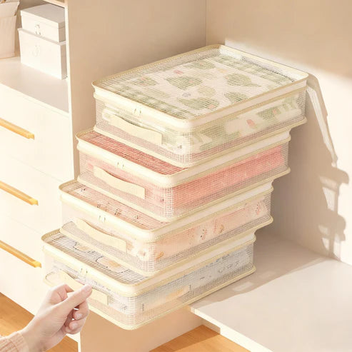 🌸 Sacs Transparents Renforcés – Poignées solides, protection anti-humidité, idéal pour couettes & vêtements !